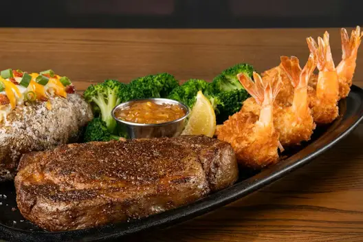 13oz Rockhampton Ribeye Choice of Shrimp 1