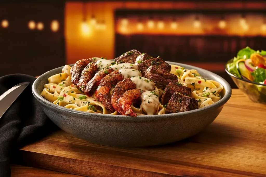 Kingsland Steak Shrimp Pasta